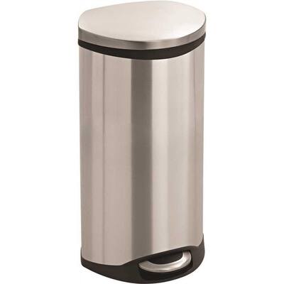 Ellipse 7.5 Gal. Stainless Steel Step-On Trash Can with Soft-Close Lid