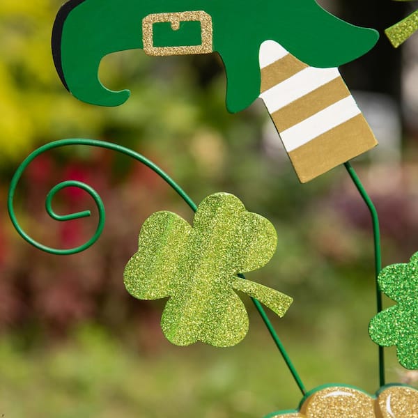 St. online Patrick’s Day Yard Art Rainbow Pot of Gold Shamrock