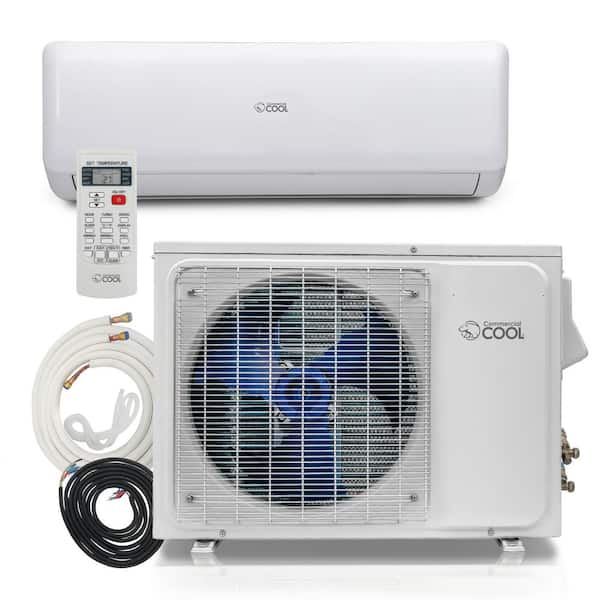 Commercial Cool 12,000 BTU 1 Ton Ductless Mini Split Air Conditioner with Heat Pump 17 SEER, 220-Volt/60 Hz