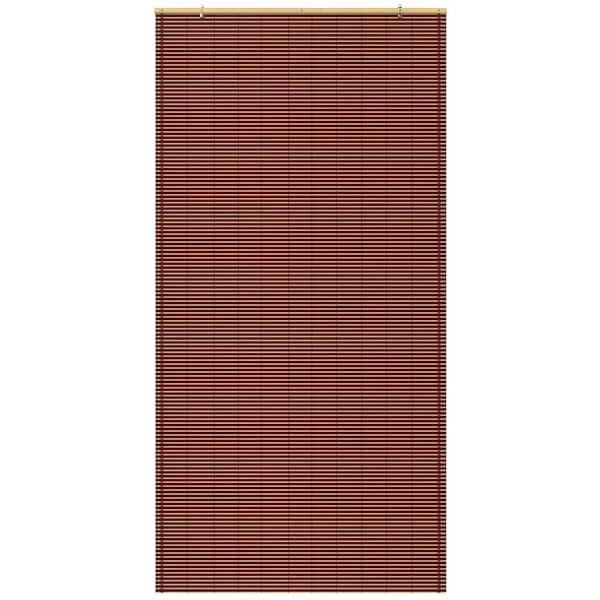 Oriental Furniture Bamboo Cordless Window Shade Mahogany 36 in. W x 72 in. L