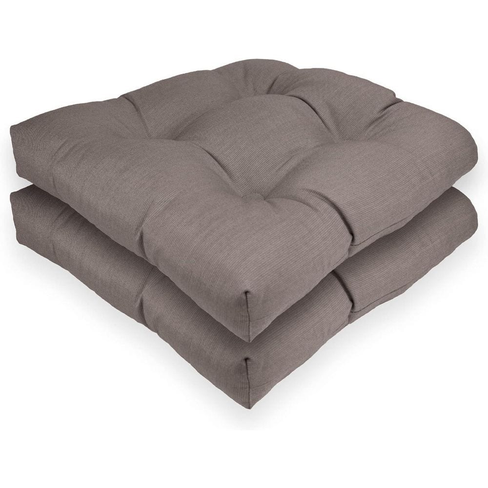 Sunbrella Outdoor Chair Square U Seat Cushion (Set of 2), Charcoal Grey 16 in. x 16 in. price history on PriceWatchPro
