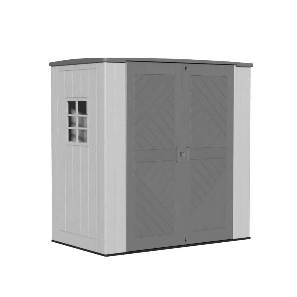 6 ft. W x 4 ft. D Outdoor Storage Shed with Floor, Lockable Resin Garden Tool Shed