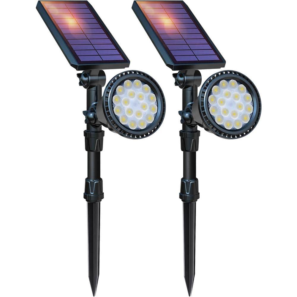 Solar Outdoor Lights, Adjustable Solar Spot Lights Outdoor, 2Pack
