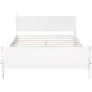 82.3 in. W White Full Size Wood Frame Platform Bed
