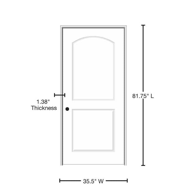MMI DOOR 34 in. x 80 in. Smooth Caiman Right-Hand Solid Core