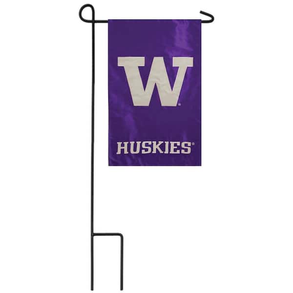 1 ft. x 1-1/2 ft. University of Washington 2-Sided Garden Flag with 3-2/3 ft. Metal Flagpole