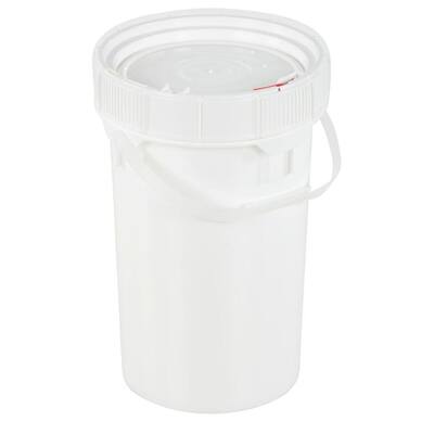 6.5 Gal. White Screw-Top Pail and Lid