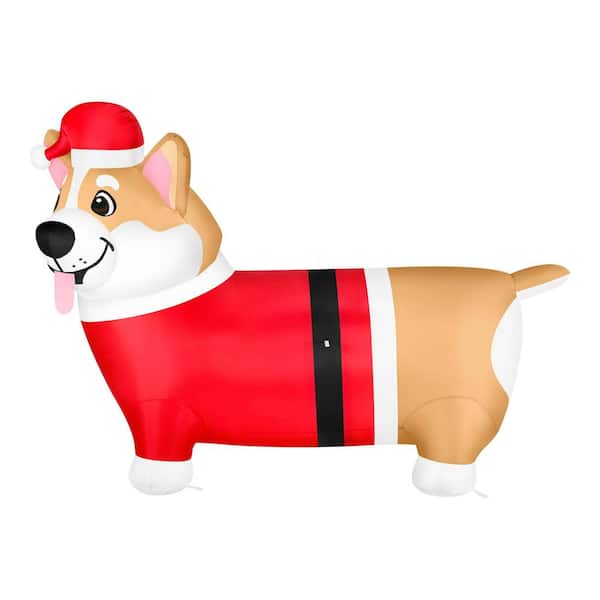 5 ft Long LED Corgi Airblown Inflatable