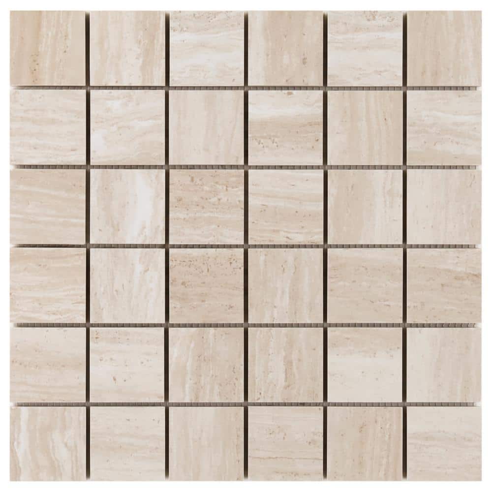 Atlanta Beige 3.89 in. x 0.31 in. Matte Porcelain Mosaic Floor and Wall Tile Sample price history on PriceWatchPro