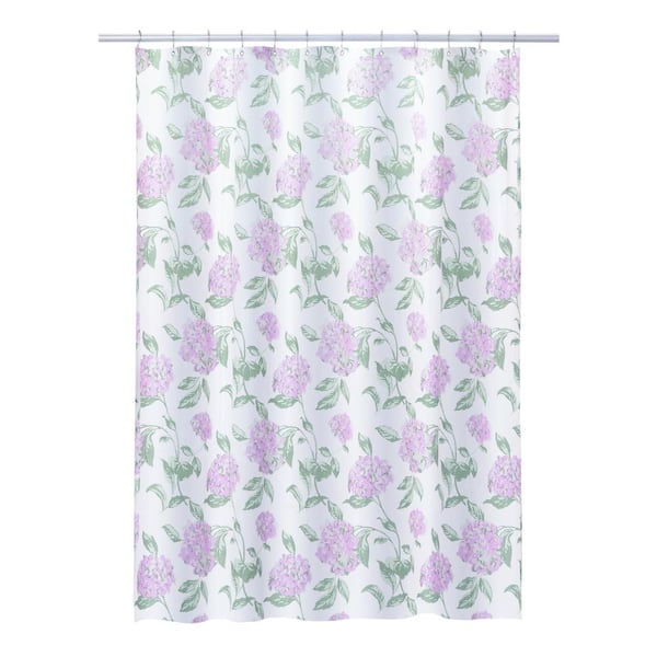 Laura Ashley Printed Peva 70 In X 72, Lavender Shower Curtain Liner