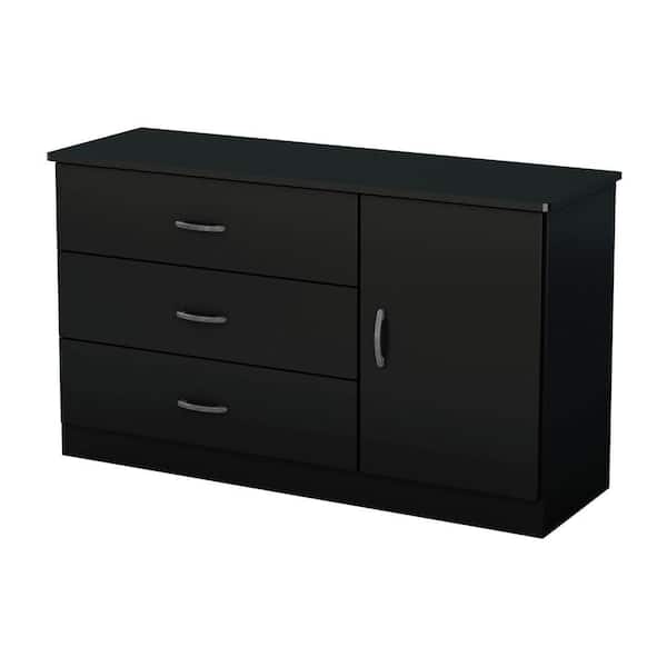 South Shore Libra 3-Drawer Pure Black Dresser