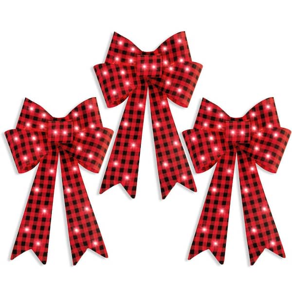 Outdoor Christmas Bows Christmas door red bow with ribbon Christmas Bows  for Gift Wrapping Front Door