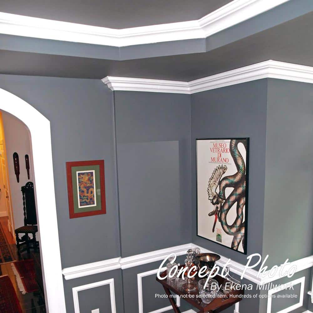Ashford White Urethane Decorative Crown Moulding Corner