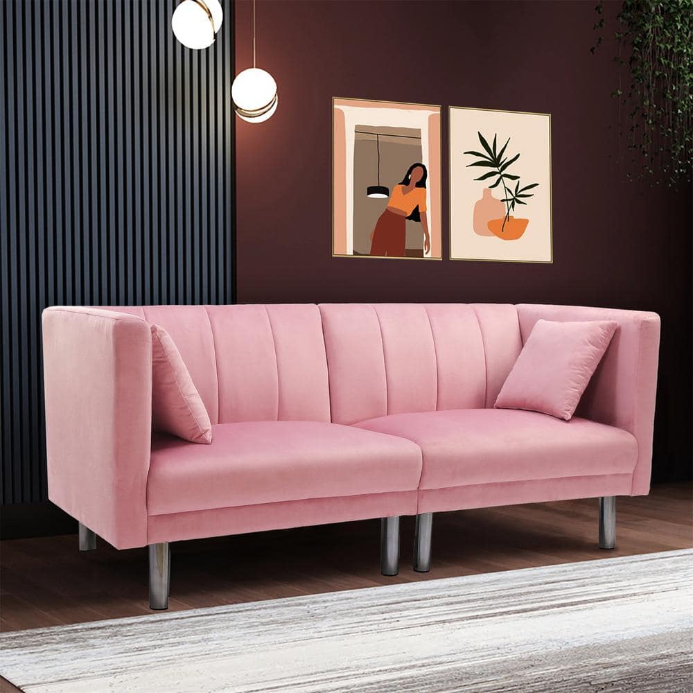 Blush Pink Sofa Bed | Baci Living Room