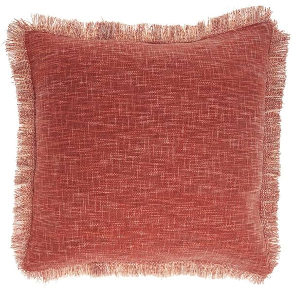 57 GRAND BY NICOLE CURTIS Nicole Curtis Rust Removable Cover 22 in. x 22 in. Throw Pillow