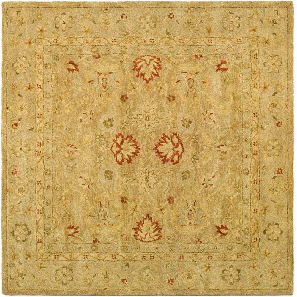 SAFAVIEH Antiquity Brown/Beige 8 ft. x 8 ft. Square Border Area Rug