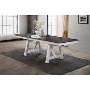 New Classic Furniture Maisie White and Brown Wood Rectangle Dining Table (Seats 6)