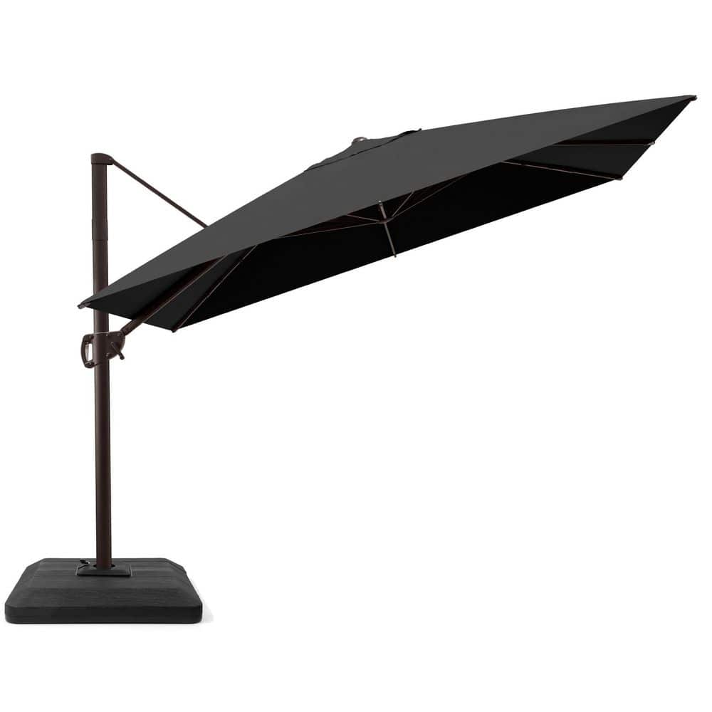 11x 9 ft. Patio Umbrella with 240 lbs Fillable Base Outdoor Rotatable Cantilever Umbrella Fits Garden Lawn Pool in Black price history on PriceWatchPro