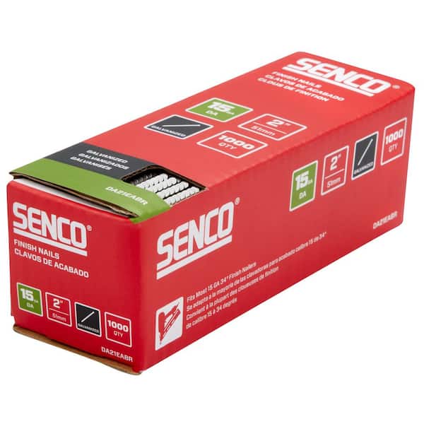 Senco 2 in. x 15-Gauge 34-Degree Galvanized Brad Nails 1000 Per