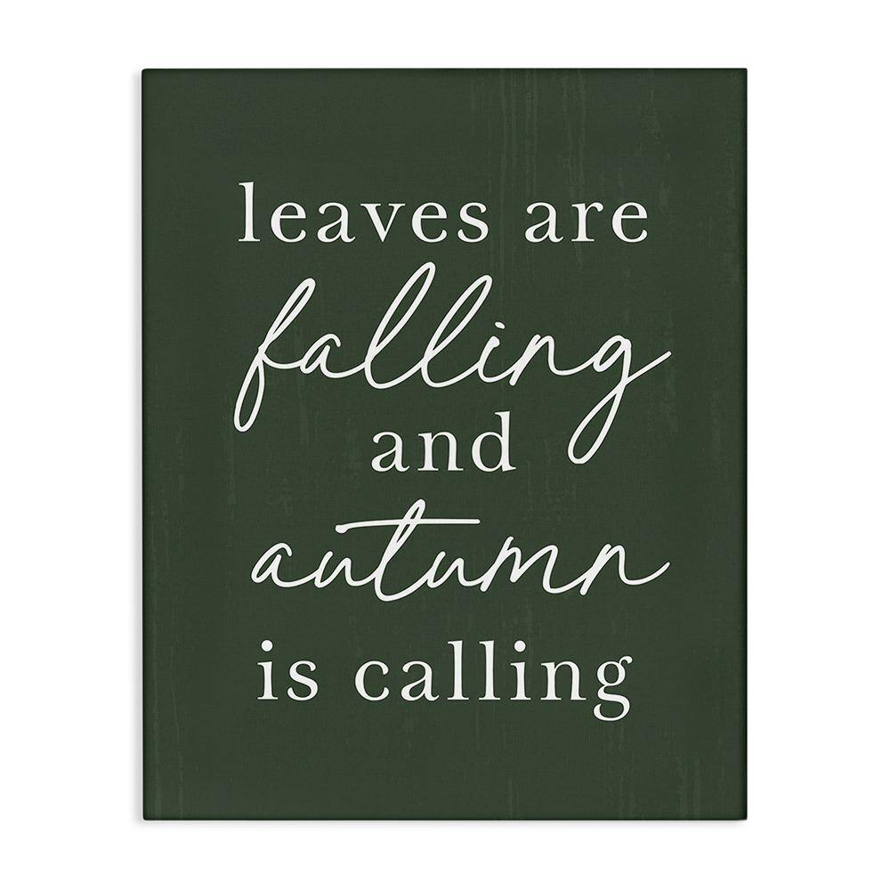 Leaves Are Falling by Lettered and Lined 1-Piece Unframed Graphic Print Typography Poster Art Print 40 in. x 30 in. price history on PriceWatchPro