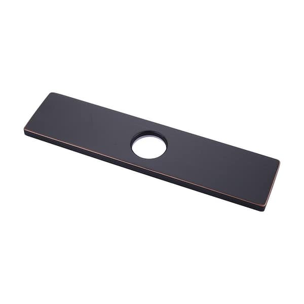 VEVETTA 10 in. x 2.46 in. x 0.33 in. Stainless Steel Kitchen Sink Faucet Hole Cover Deck Plate Escutcheon in Oil Rubbed Bronze