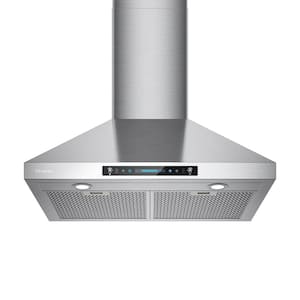 36 in. 780 CFM Ducted Wall Mount Range Hood in Stainless Steel With Mesh Aluminum Filters