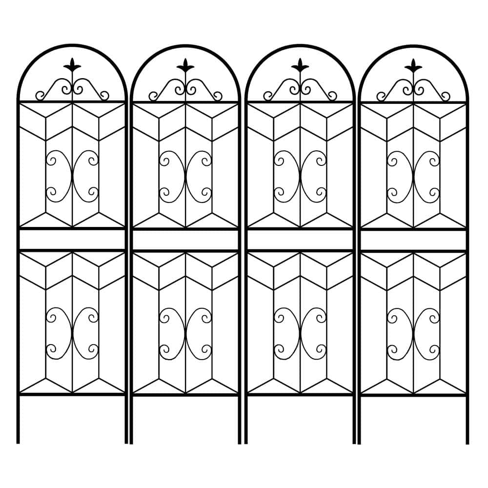 "4 Pack Metal Garden Trellis 71"" x 19.7"" Rustproof Trellis for Climbing Plants Outdoor Flower Support Black" price history on PriceWatchPro