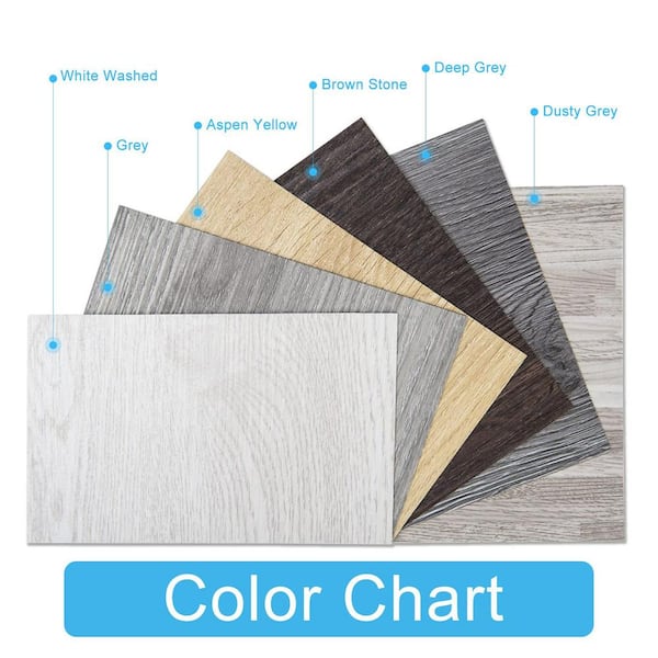 Take Home Sample Set of 6 5.9 in. x 3.9 in. 12 MIL Water Resistant Peel and Stick Luxury Vinyl Plank Flooring Sample