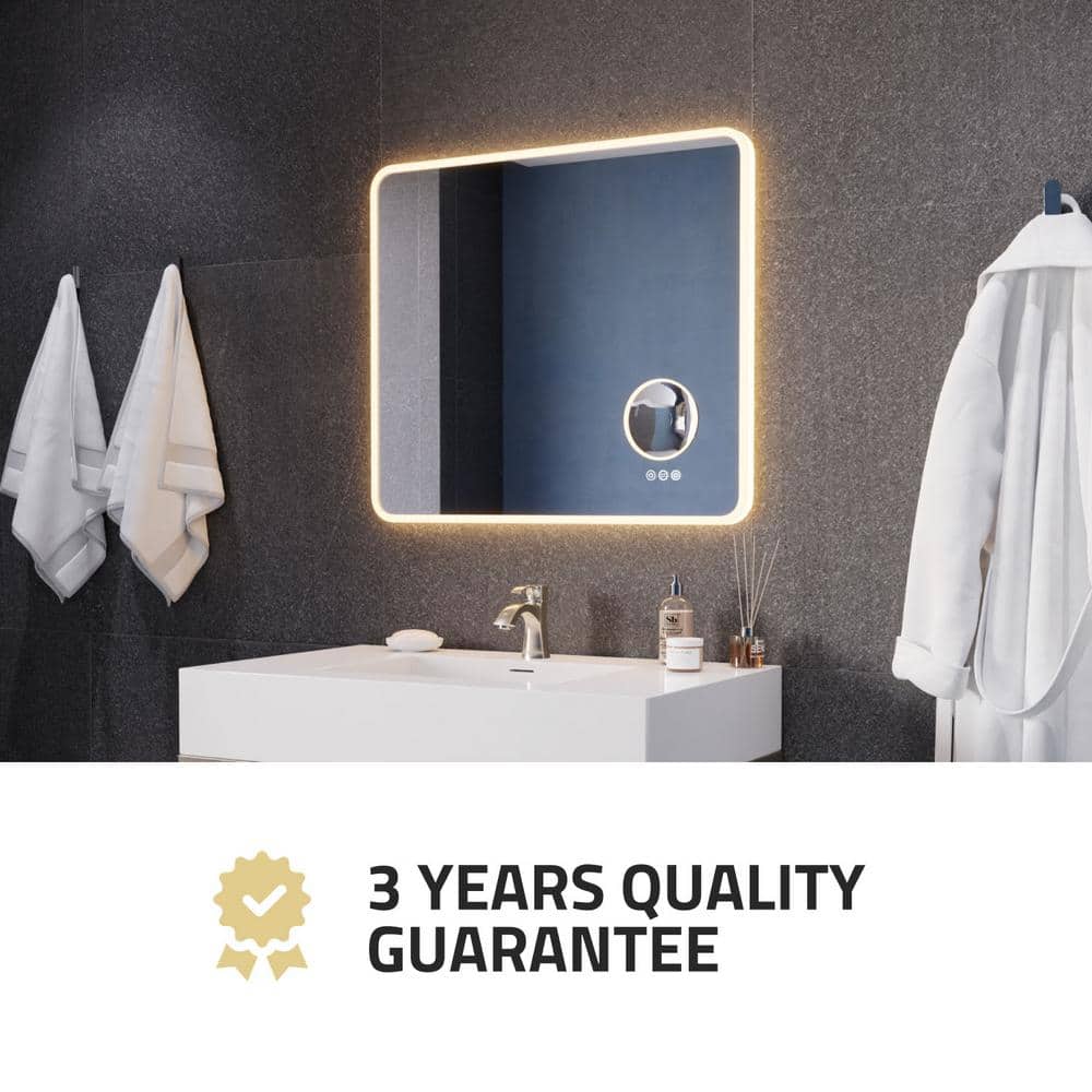 Rectangular Frameless LED Bathroom Vanity Mirror with Defogger