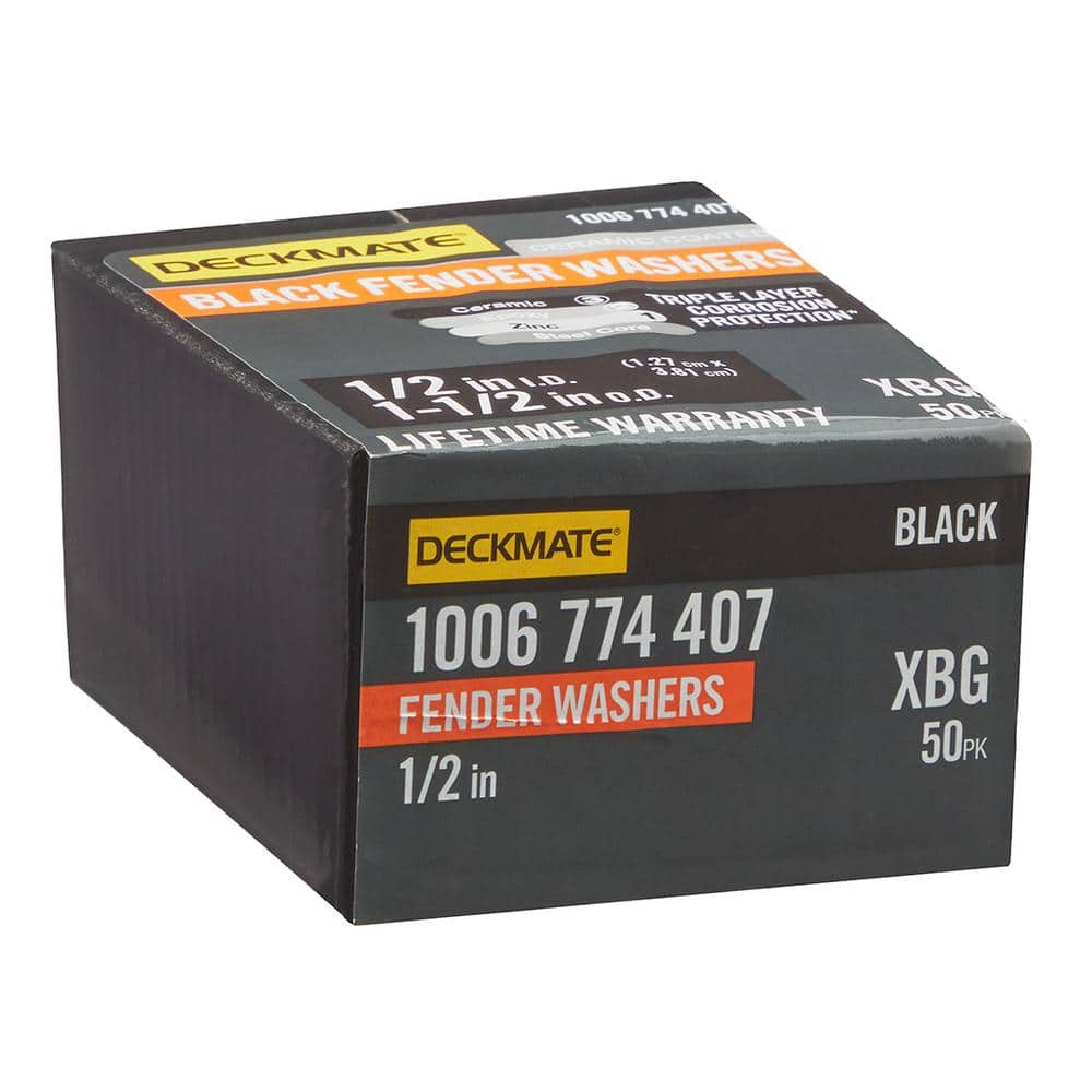 1/2 in. x 1-1/2 in. Black Deck Bolt Exterior Fender Washer (50-Pack) price history on PriceWatchPro