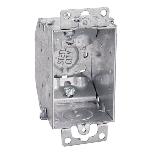 3 in. 10.5 cu. in. Steel Electrical Switch Box with NMSC Clamps