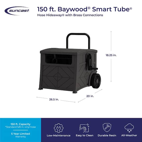 Suncast 150 ft. Mobile Smart Tube Hideaway Hose Reel