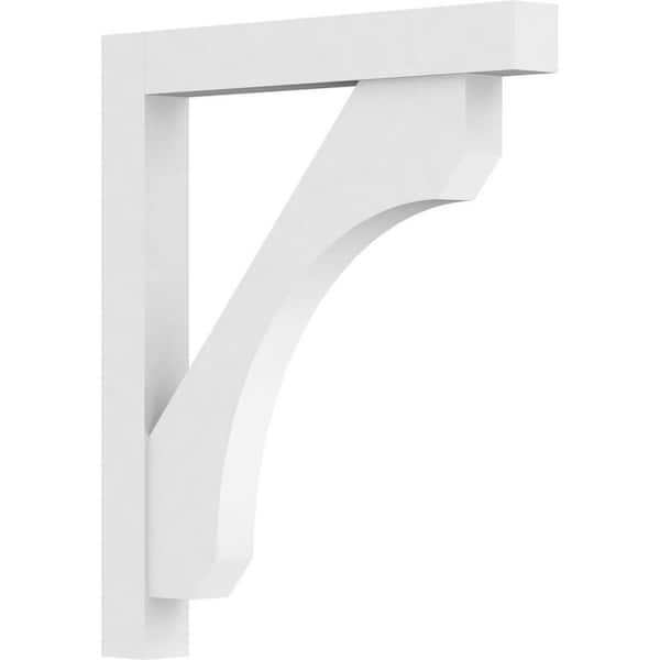 Ekena Millwork Standard Legacy 3 in. W x 30 in. H x 30 in. D Signature Urethane Polyurethane Bracket With Block Ends