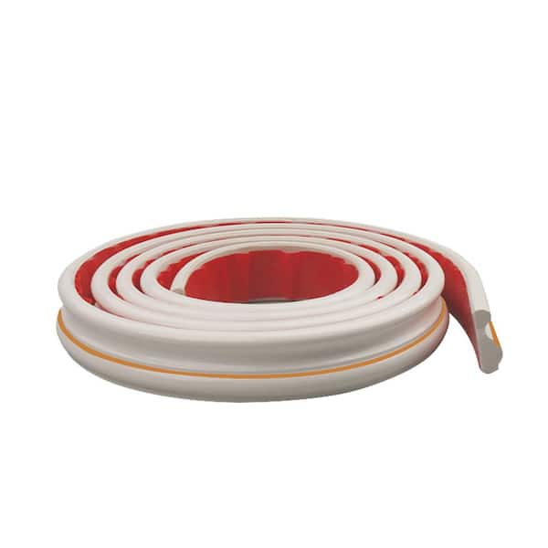 Wellco 1.2 in. x 0.4 in. x 118 in. Flexible Wall PVC Picture Frame Corner Self-Adhesive for Wall Decor, White and Gold