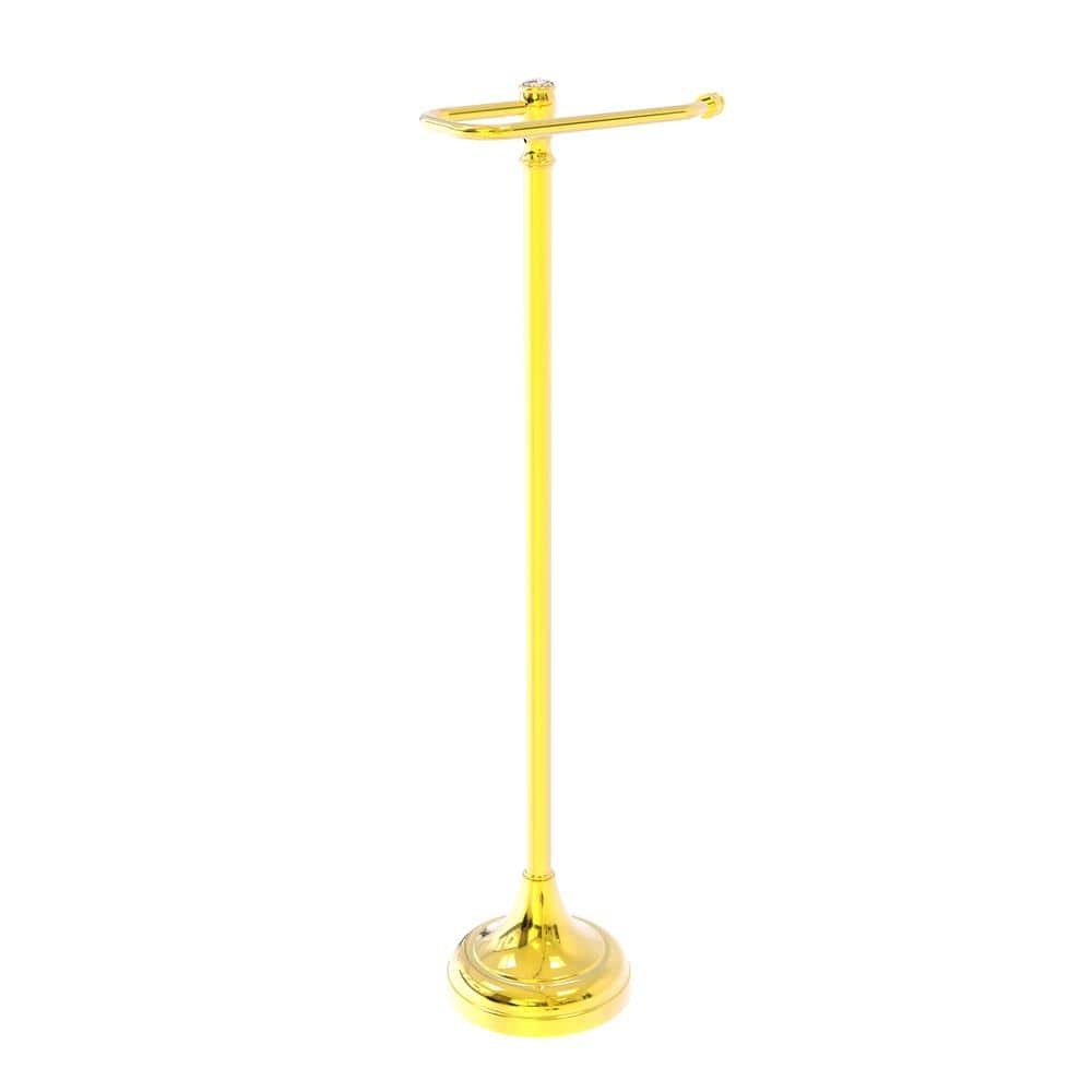 Hex Brass Standing Toilet Paper Holder + Reviews