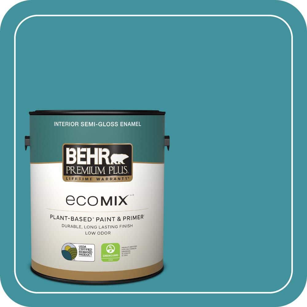1 gal. #520D-6 Lagoon Semi-Gloss Enamel EcoMix Plant-Based Interior Paint & Primer price history on PriceWatchPro