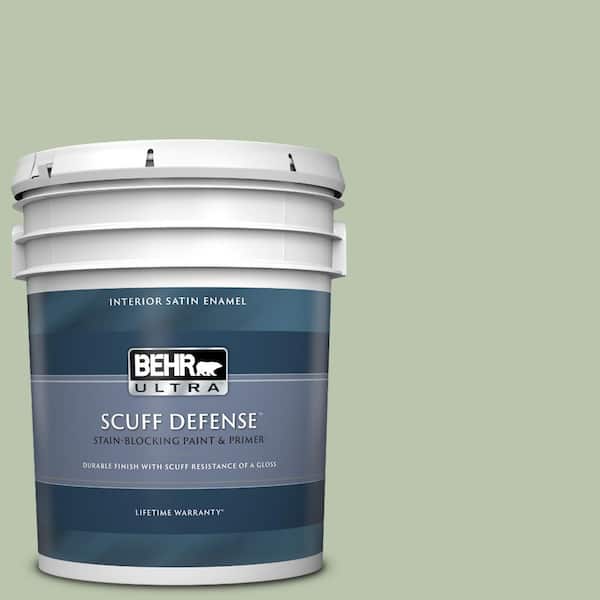 BEHR ULTRA 5 gal. #PPU11-10 Whitewater Bay Extra Durable Satin Enamel Interior Paint & Primer