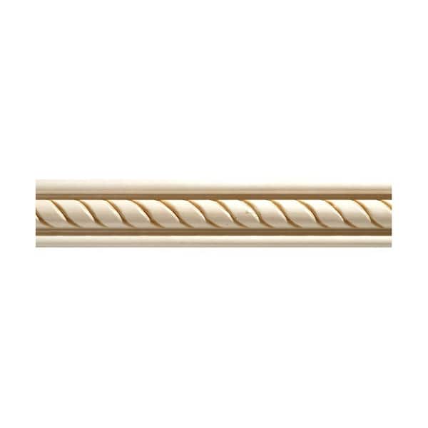 Ornamental Mouldings ROPE OMI1831-8 WHW 1/2X1-3/8X96 1831-8WHW - The ...