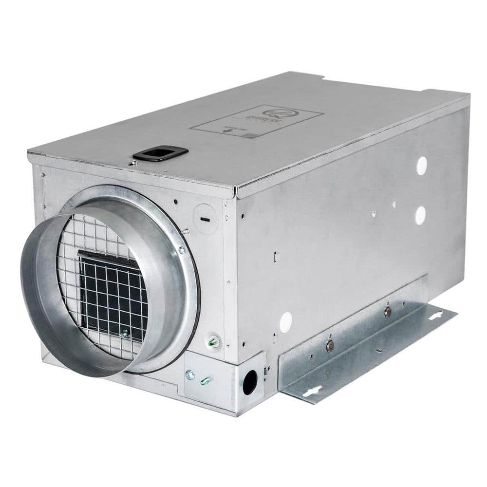 Mini 50/80 CFM Steel Wall/Ceiling Mount Fresh Air Supply Fan with Temperature and Humidity Controls in Mill