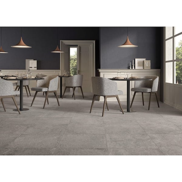 Soreno Grigio 24 in. x 24 in. Matte Porcelain Stone Look Floor and Wall Tile (480 sq. ft./Pallet)