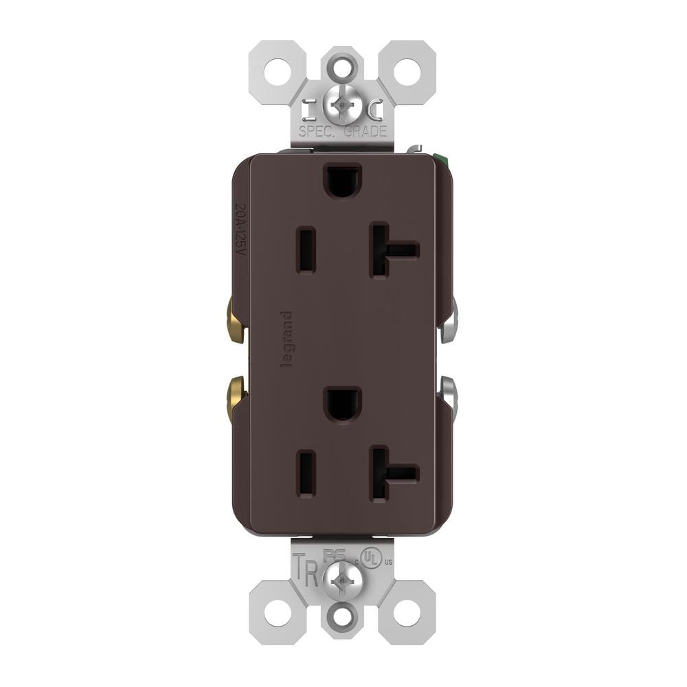 radiant 20 Amp 125-Volt Spec Grade Tamper Resistant Heavy-Duty Decorator Duplex Outlet, Dark Bronze price history on PriceWatchPro