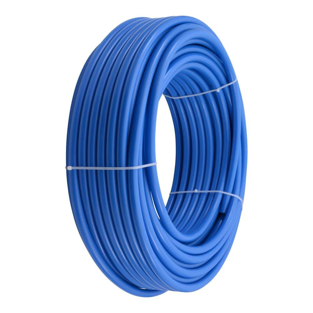 Water Supply Tubing Durable Underground Use x 100 ft PEX Pipe Blue 1/2 in 