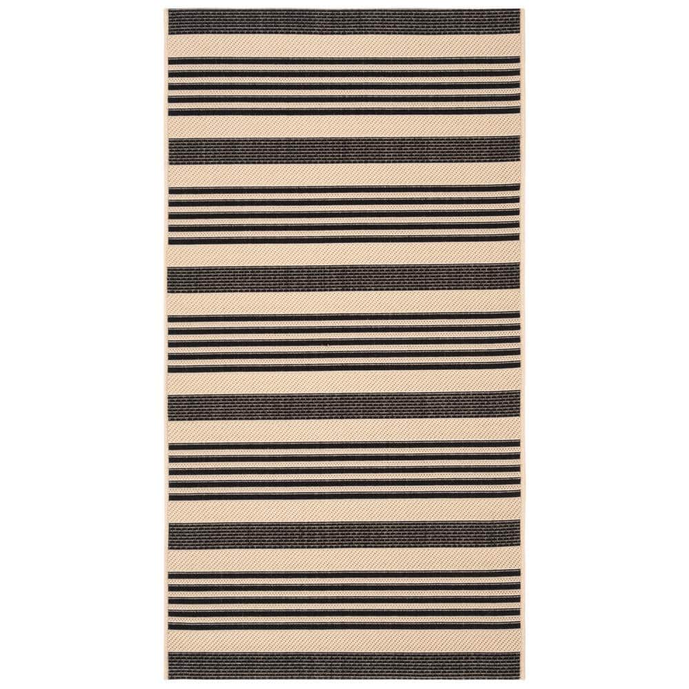Black Synthetic Square Easy Care Area Rug