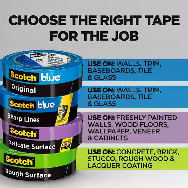 3M ScotchBlue 2.83 in. x 60 yds. Original Multi-Surface Painter's Tape (1  Roll) 2090-72NC - The Home Depot