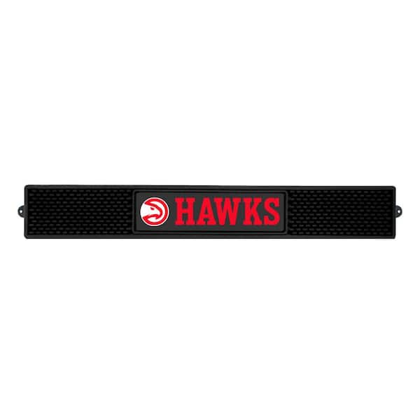 FANMATS NBA- 3.25 in. x 24 in. Black Atlanta Hawks Drink Mat