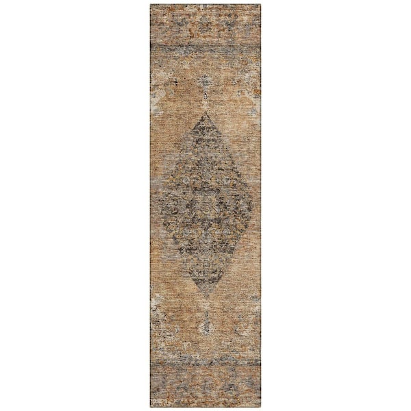 Addison Rugs Chantille Machine Washable Indoor/Outdoor Abstract ACN2021 Copper 2 ft. 3 in. x 7 ft. 6 in. Runner Rug
