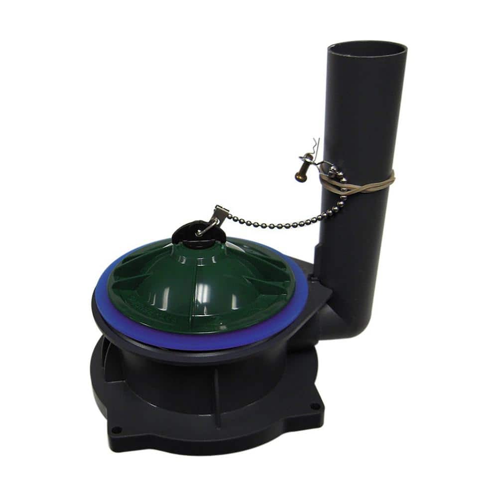 Champion 4-Inch Black and Green Flush Valve Assembly