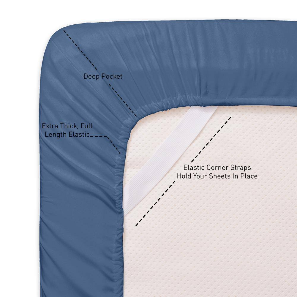 Full Size Denim Deep Pocket Microfiber Sheet Set