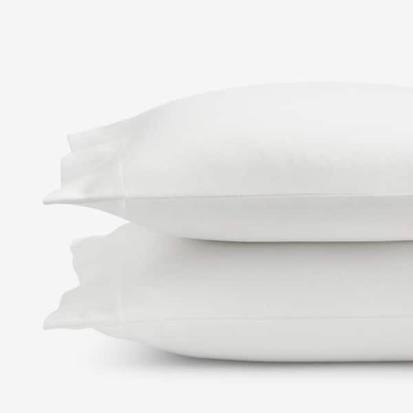 Company Cotton Solid Velvet Flannel White Standard Pillowcase (Set of 2)