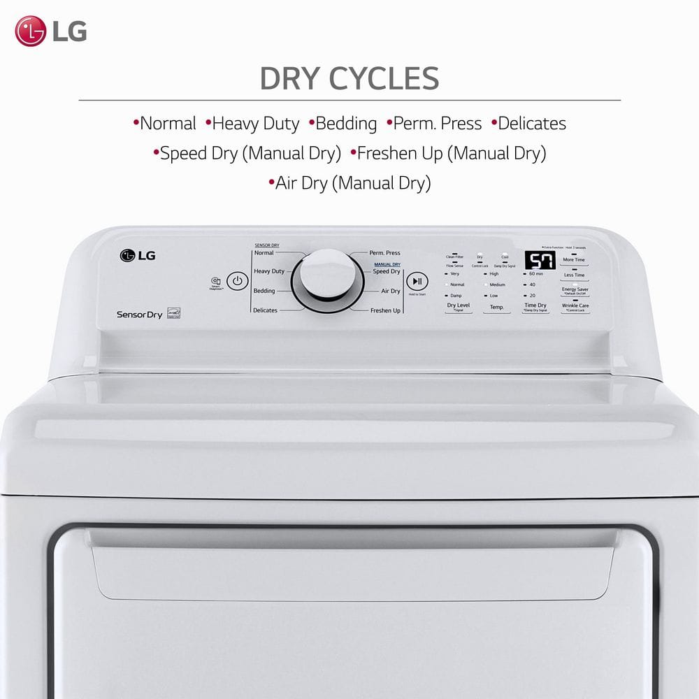 7.3 Cu. Ft. White Electric Dryer with Sensor Dry Technology